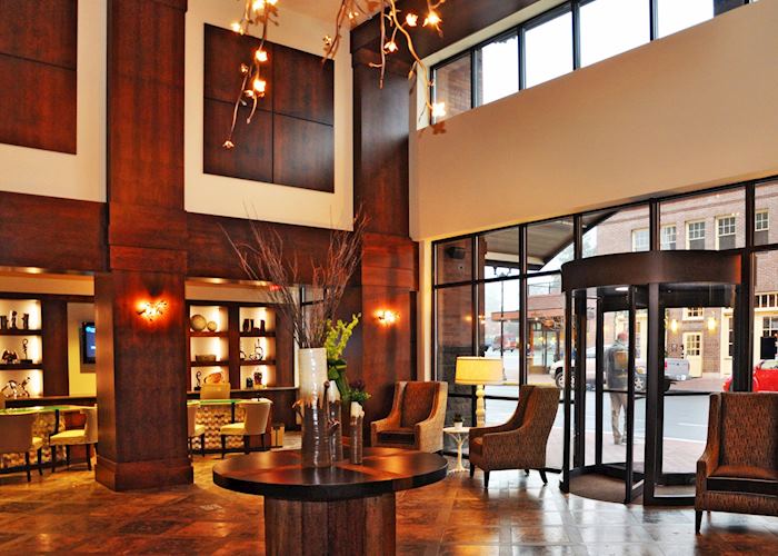 The lobby at the Oxford Hotel, Bend