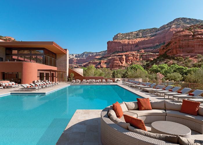 The swimming pool at Enchantment Resort, Sedona