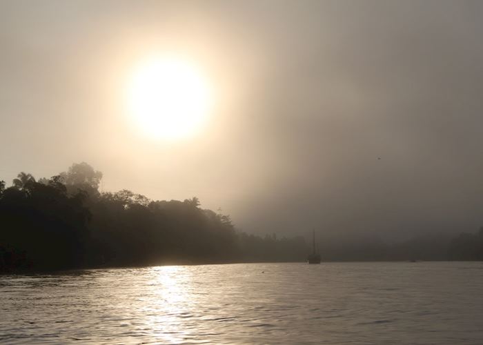 Sunrise on the Kinabatangan River, Malaysian Borneo