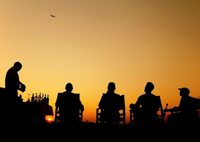 Sundowners at Luwi Bushcamp,South Luangwa National Park