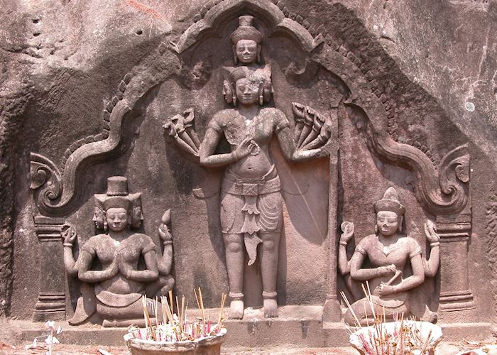 Temple detail at Wat Phou, Champasak, Laos