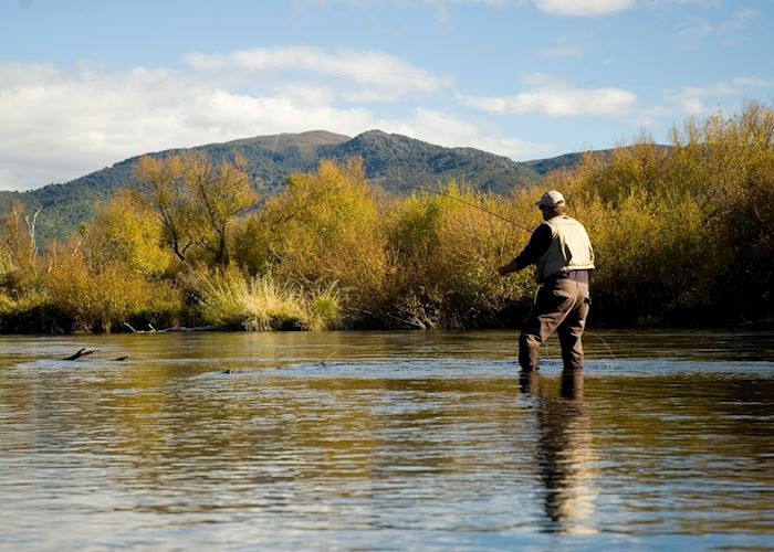 Trout fishing, Taupo, New Zealand