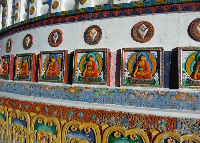 Buddha images on the Shanti Stupa