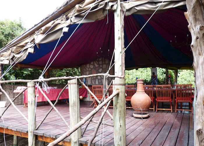 A dining platform at Bogani