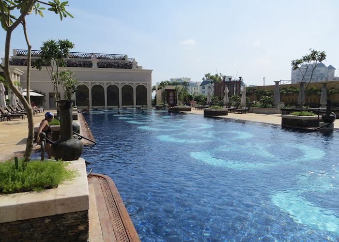 Swimming pool. The Leela Palace, Chennai