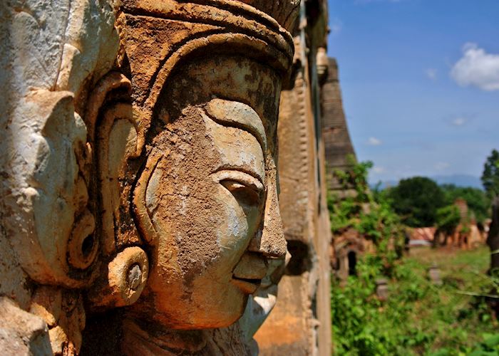 Sculpture at the Inn Dein Pagodas, Inle Lake, Burma (Myanmar)