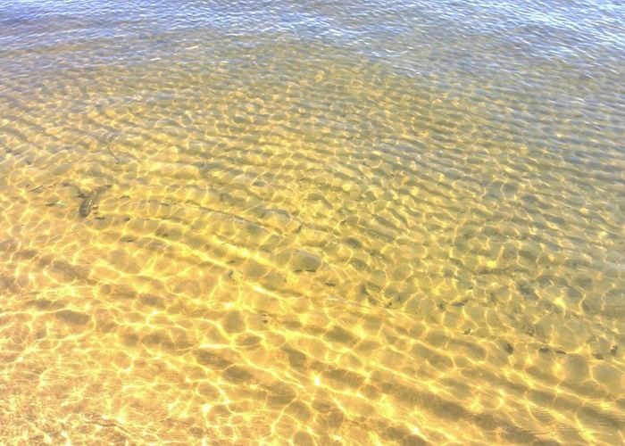 Shallow & clear ocean waters