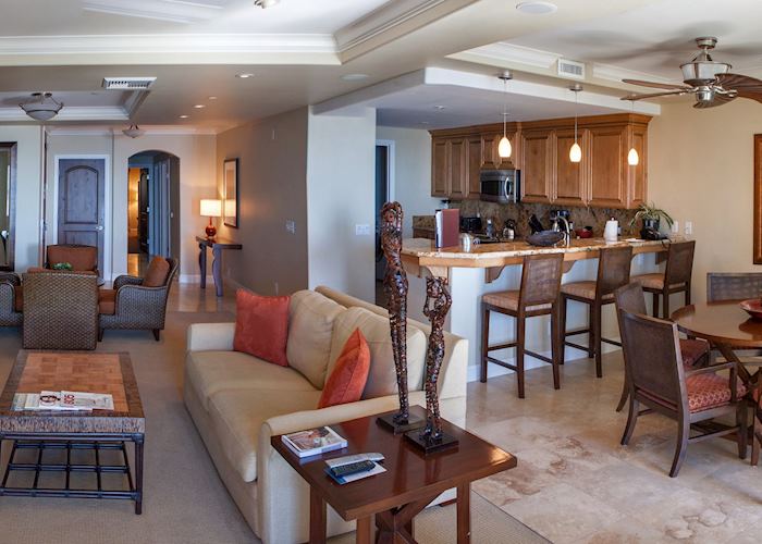 Suite living and dining room, Dolphin Bay Resort & Spa