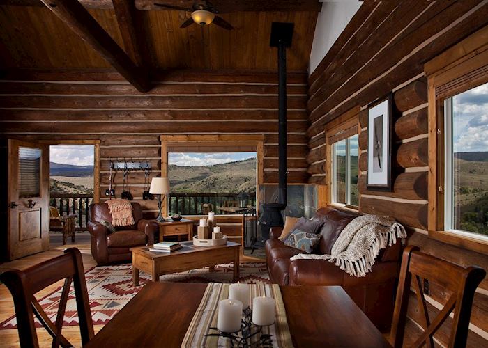 Cabin interior at the Lodge & Spa at Brush Creek Ranch