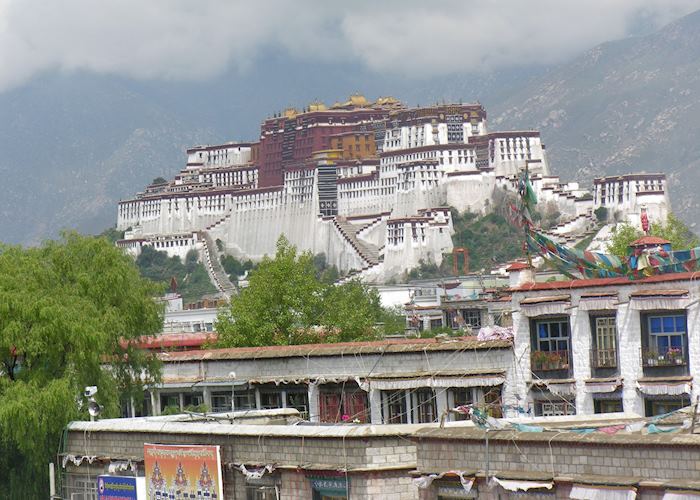 View of Potala Palace, from Dhood Gu Hotel