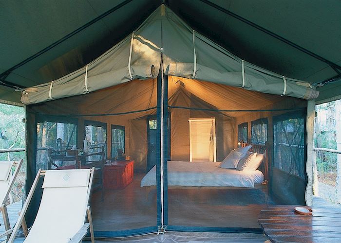 Safari tent, Paperbark Camp, Jervis Bay