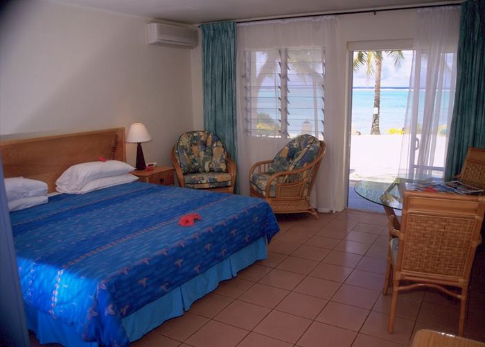 Beachfront are (room), Manuia Beach Boutique Hotel, Rarotonga