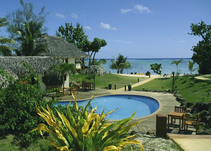 The pool at Etu Moana Boutique Beach Villas, Aitutaki