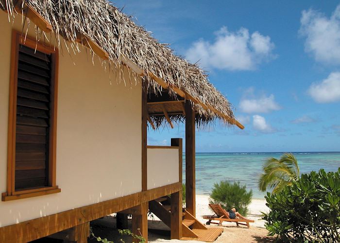 Beachfront bungalow, Etu Moana Boutique Beach Villas, Aitutaki