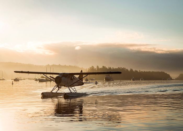 Harbour Air Seaplane on The Strait of Georgia, British Columbia