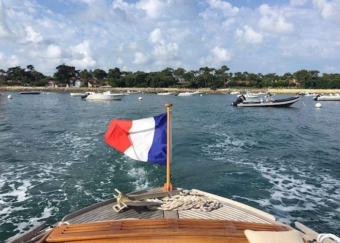 Traditional oyster boat, Cap Ferret, France