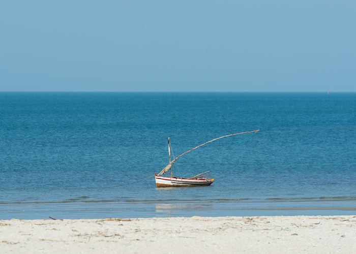 Dhow off Mozambique coast near Ponta Mamoli