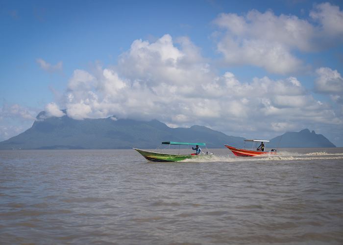 Boats leaving Bako National Park