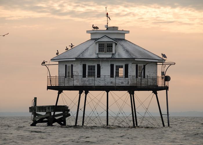Middle Bay Lighthouse in Mobile, Alabama