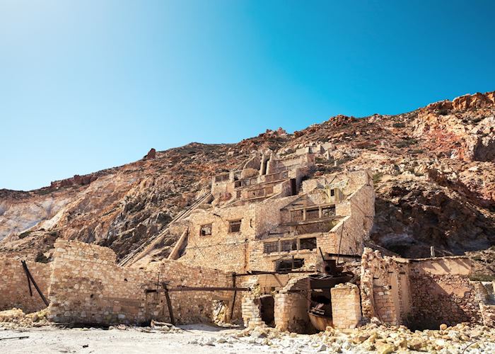 Abandoned sulphur mines, Milos