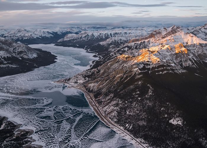 Views over the Rocky Mountains from Alpine Helicopter Tours