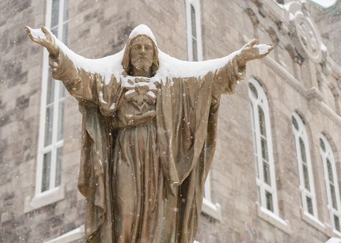 Statue of Jesus Christ in Plateau Neighborhood, Montréal