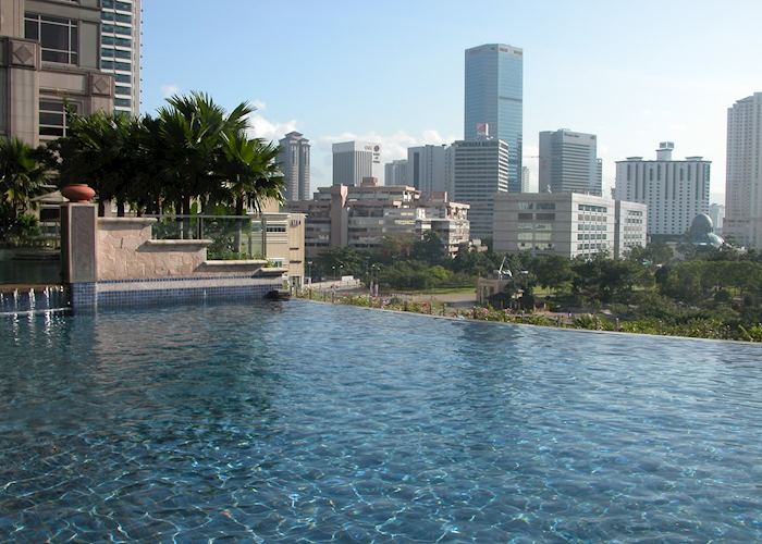 The roof top swimming pool of The Mandarin Oriental Pool, Kuala Lumpur