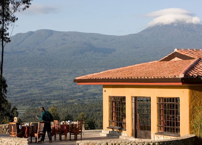 Breakfast at Sabyinyo Silverback Lodge, Ruhengeri