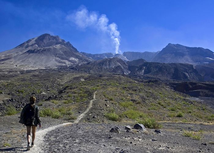 Walking at Mount St. Helen's National Monument