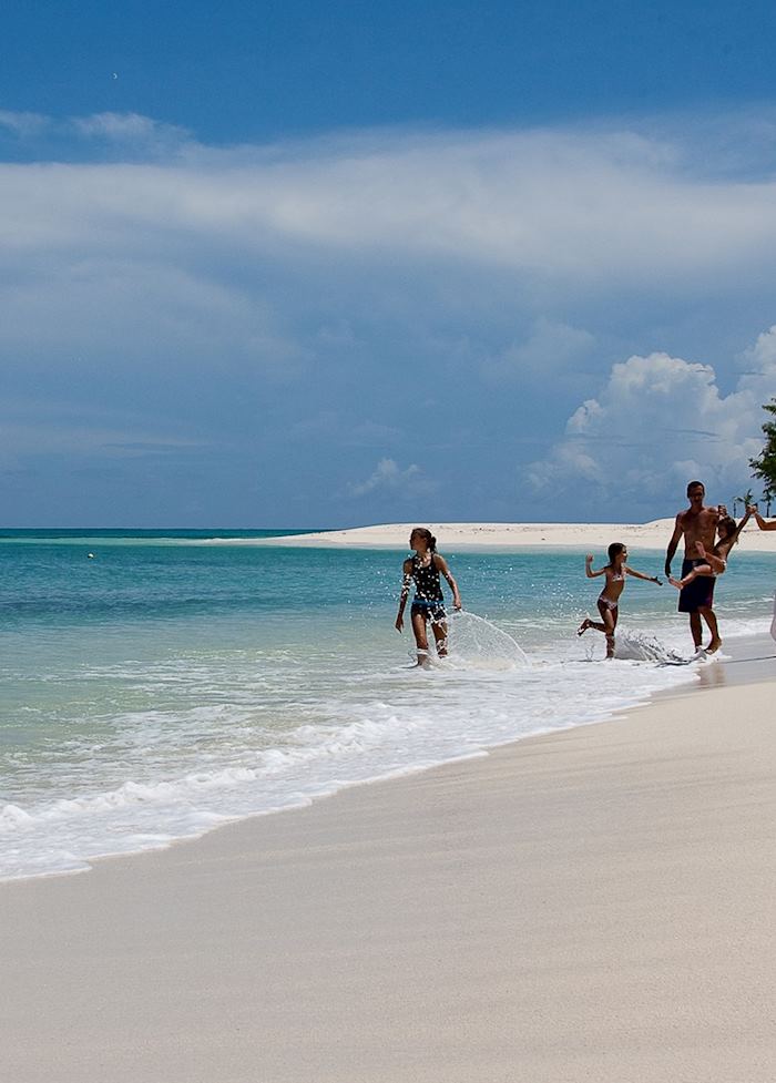 Walking along the beach, Denis Island
