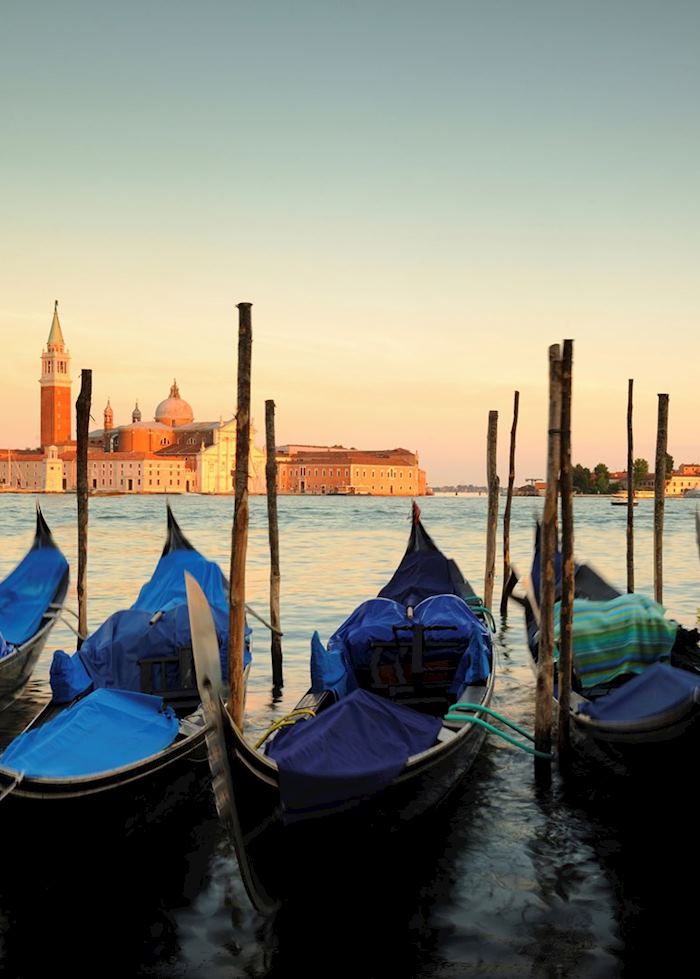 Gondolas at Sunset, Venice