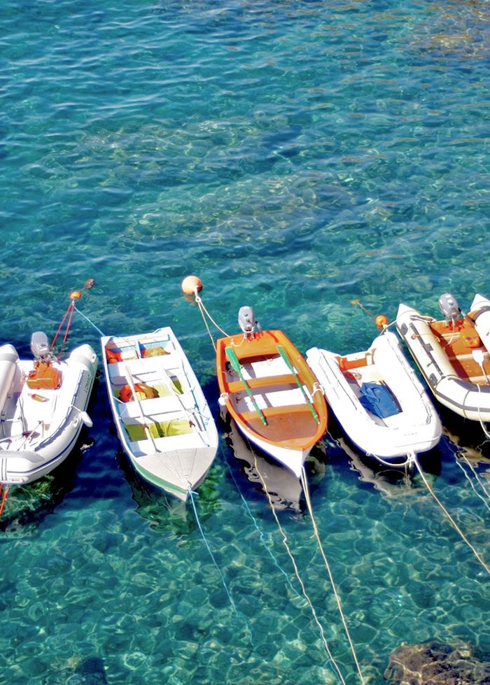 Boats moored, Amalfi Coast