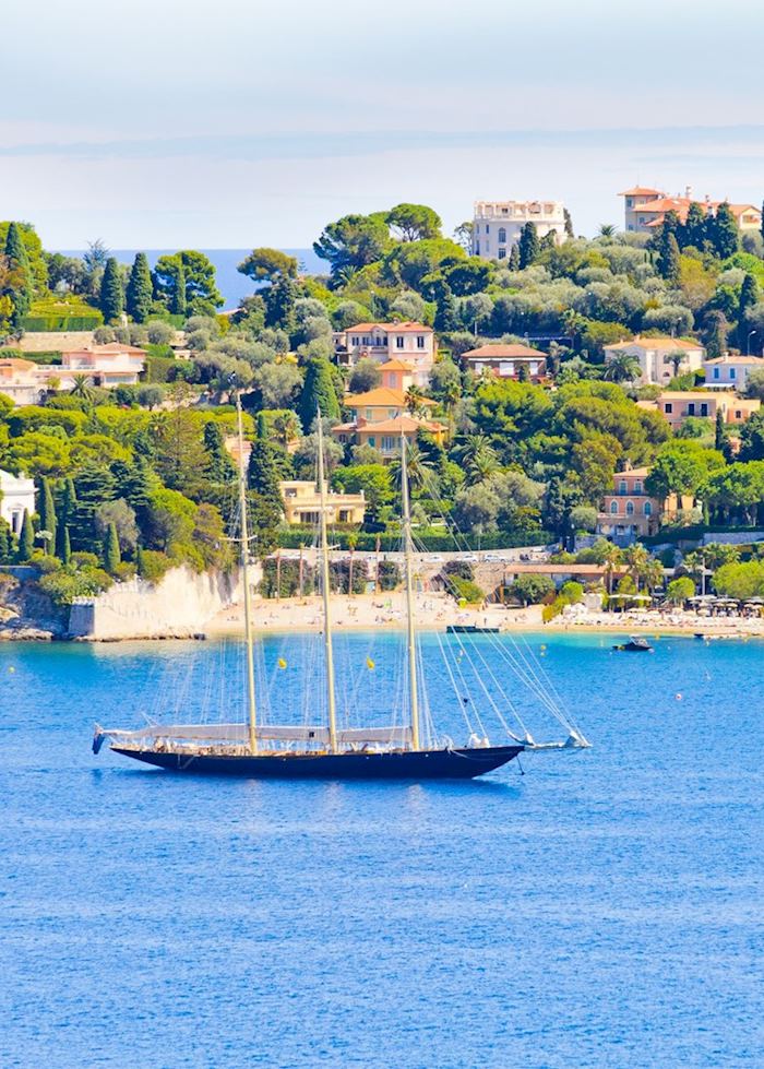 Sail Boat in the Harbor, French Riviera