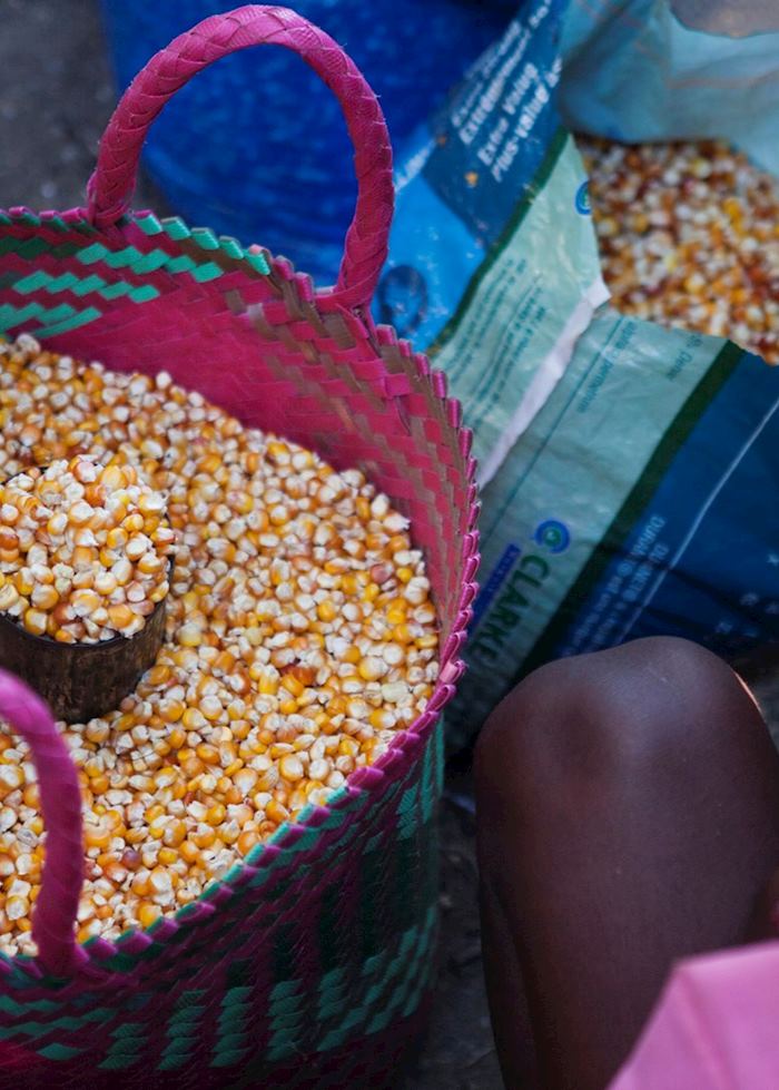 Selling corn at the market, Ifotaka Community Forest, Madagascar
