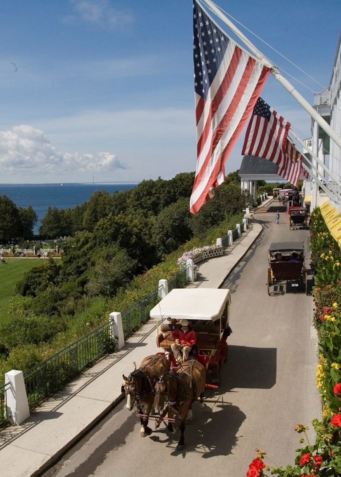 Carriages on Mackinac Island