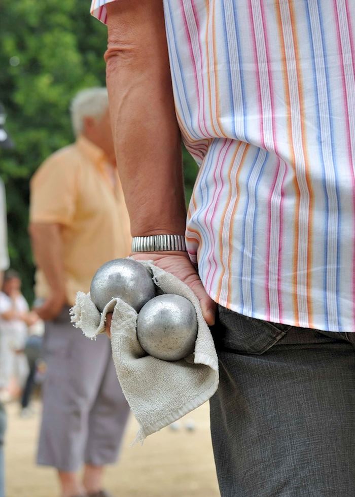 Locals playing pétanque, France