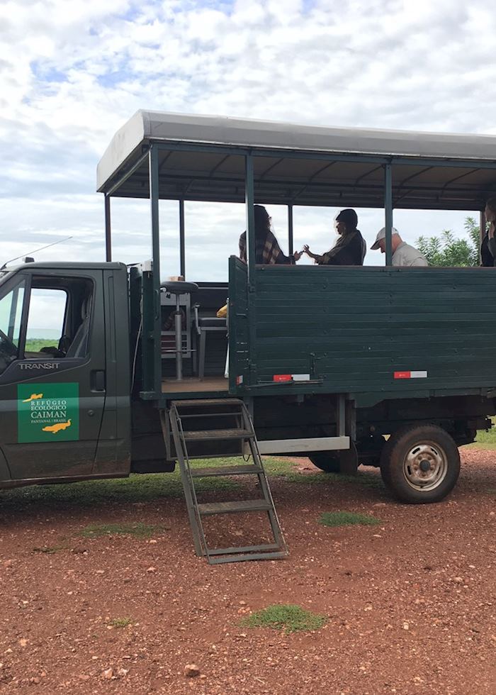 Safari vehicle at Caiman Lodge, Pantanal