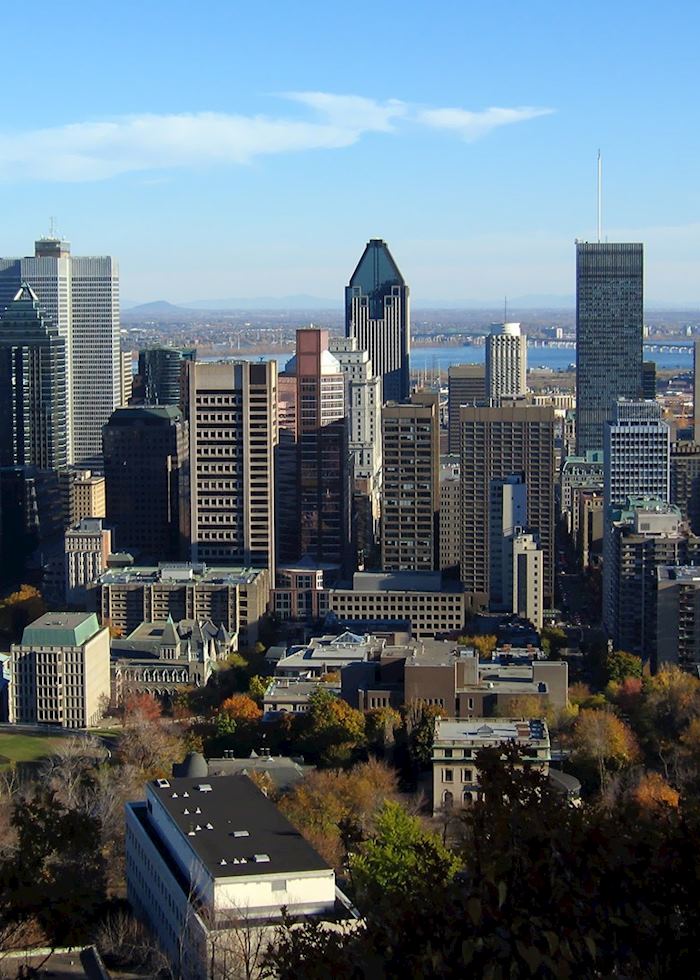 View from Montreal's skyline from Mont-Royal in Autumn