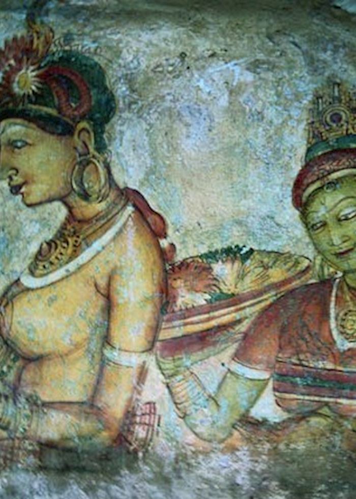Wall frescos, Sigiriya, Sri Lanka