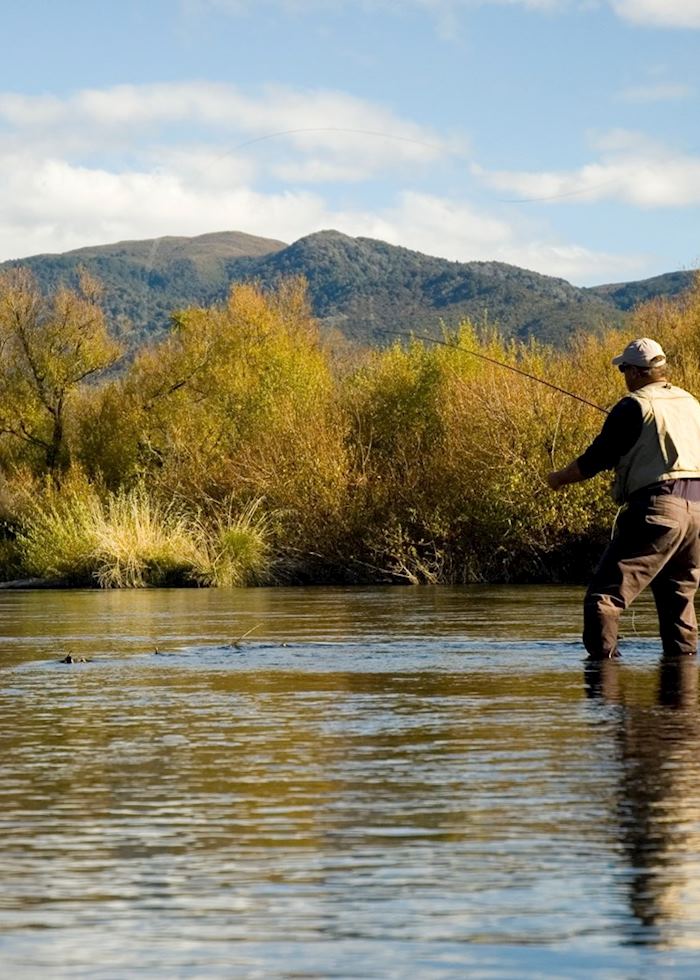 Trout fishing, Taupo, New Zealand