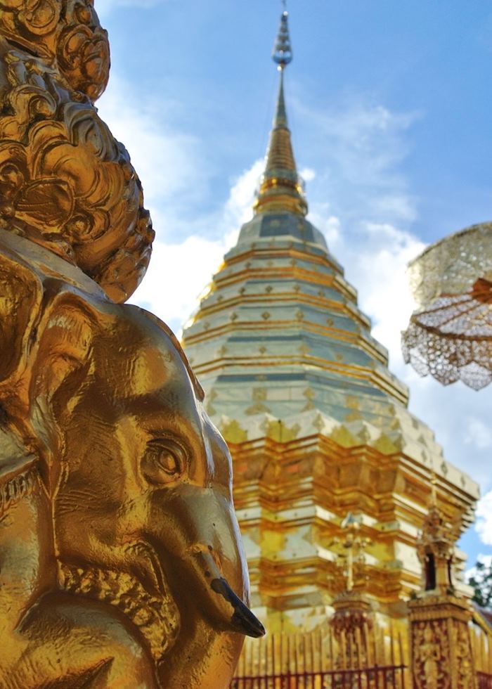 The stupah of the Wat Phra That Doi Suthep, Chiang Mai, Thailand