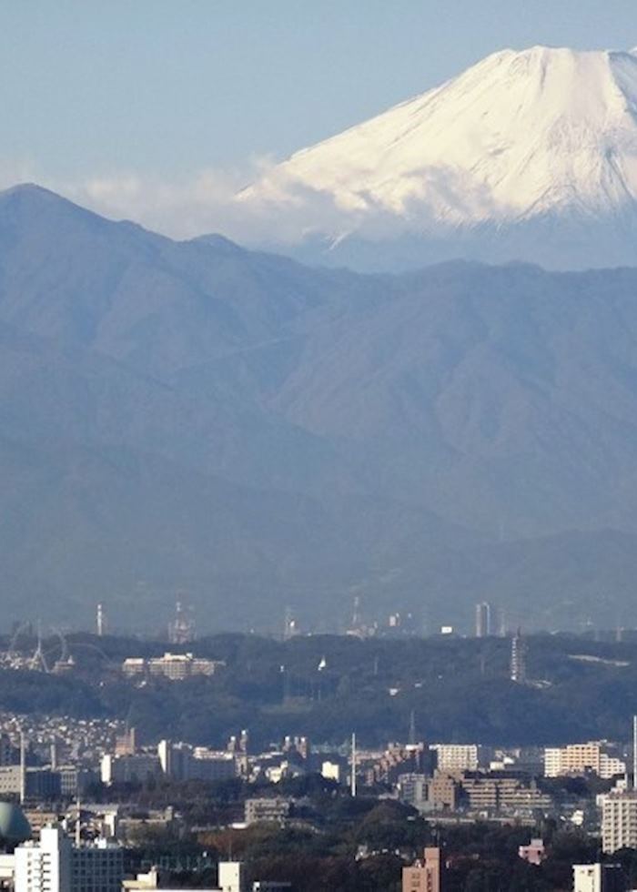 View of Mount Fuji on a clear day from the Tokyo Metropolitan Government Observatories