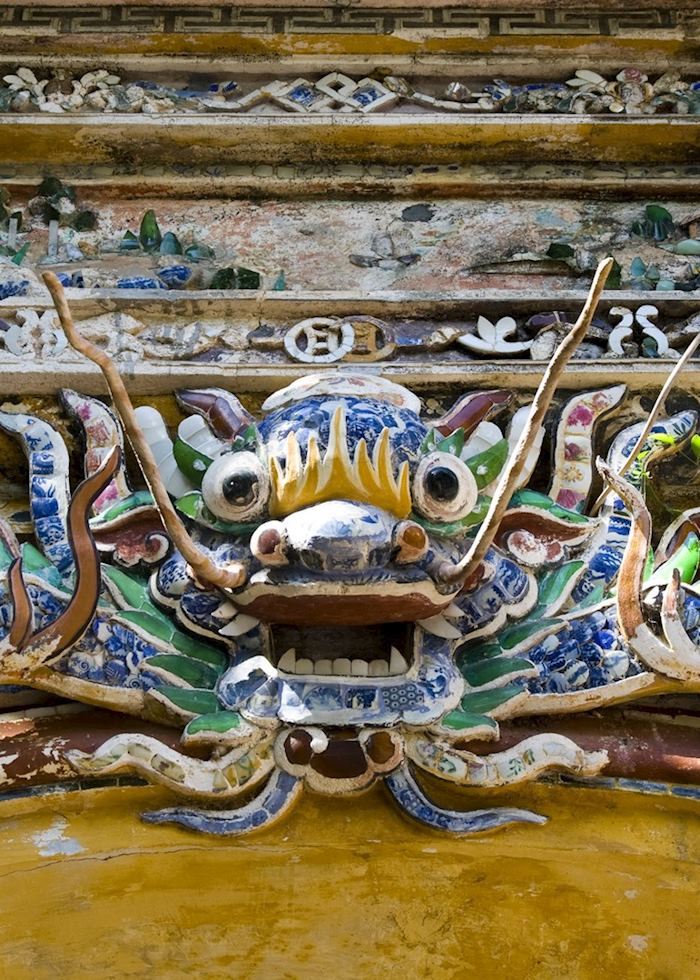 Brightly coloured dragon, Hue Vietnam
