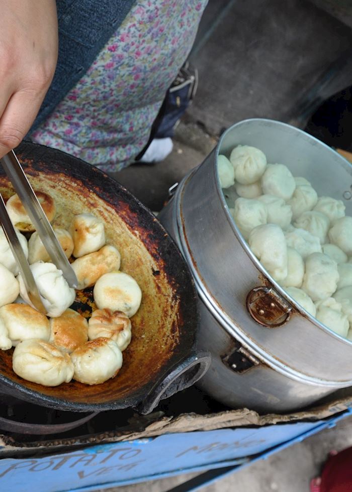Momos in McLeod Ganj, near Dharamshala