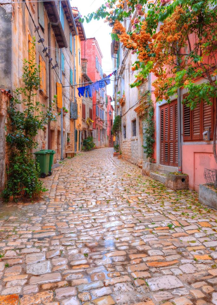 Cobblestone streets, Rovinj