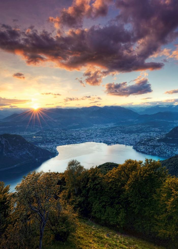 Sunset in Lugano