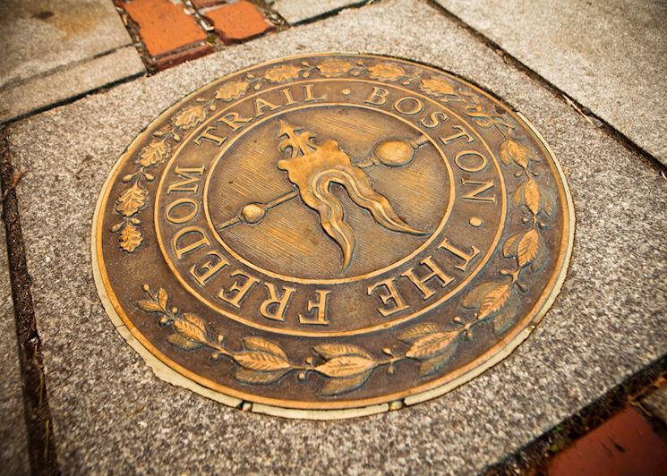 A marker on Boston's Freedom Trail