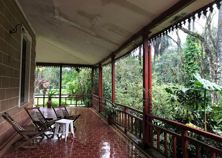 Outside seating area at Estancia Santa Ines
