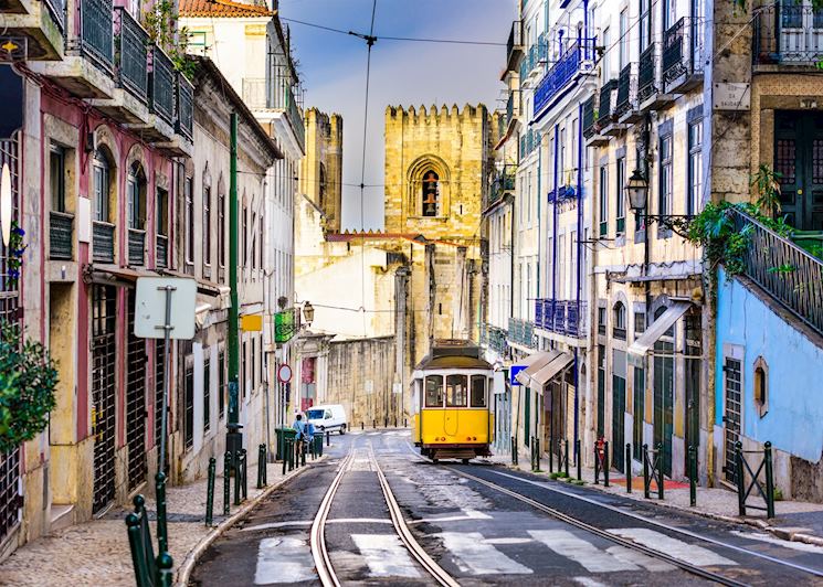 Tram and Cityscape, Lisbon