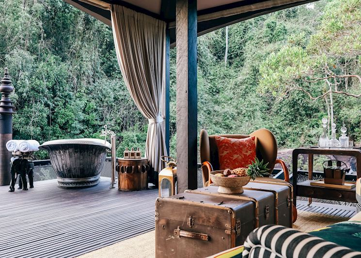 Tent living area, Shinta Mani Wild